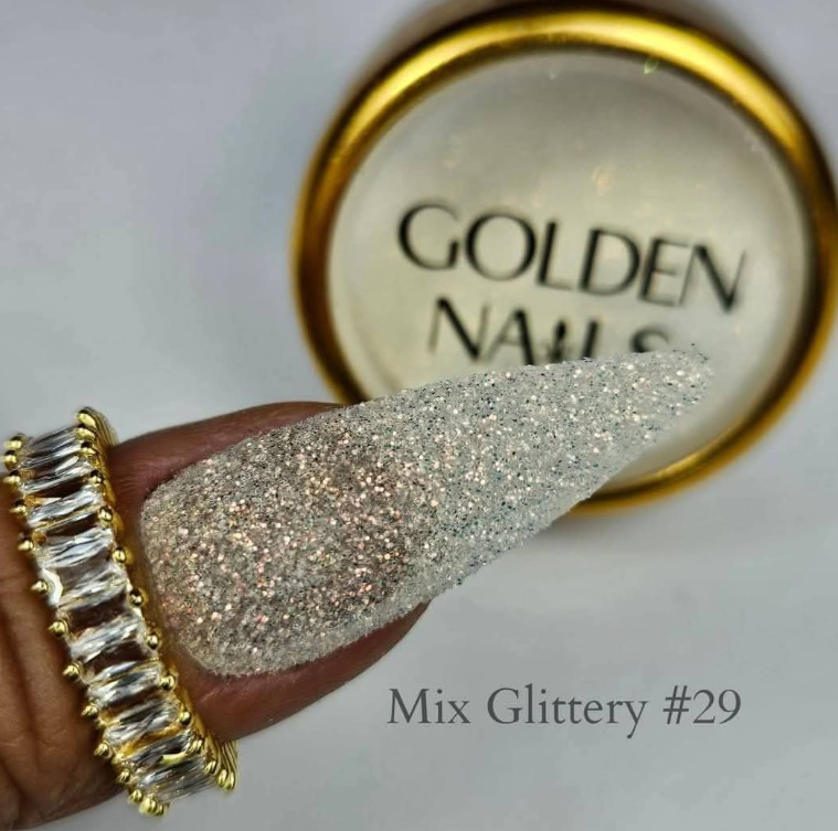 MIX GLITTERY #29 GOLDEN NAILS